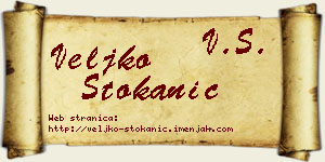 Veljko Stokanić vizit kartica